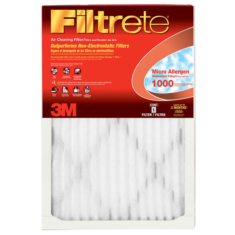 Filtrete 6-Pack 1000 MPR Micro Allergen (Common: 7.5-in x 7.5-in x 1-in; Actual: 7.5-in x 7.5-in x 0.8-in) Electrostatic Pleated Air Filter