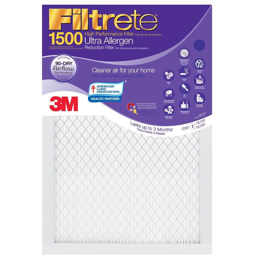 Filtrete 3MF15S.0113D21M (Common: 13.25-in x 21.75-in x 1-in; Actual: 13.25-in x 21.75-in x .80-in) 6-Pack 1500 Series Electrostatic Pleated Air Filters