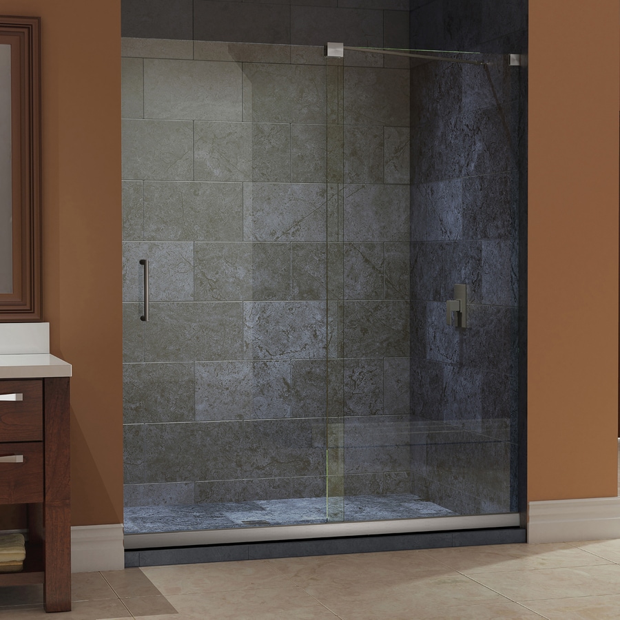 Shop DreamLine Mirage 56in to 60in Frameless Sliding Shower Door at Lowes.com Shop DreamLine Mirage 56in to 60in Frameless Sliding Shower Door at Lowes.com