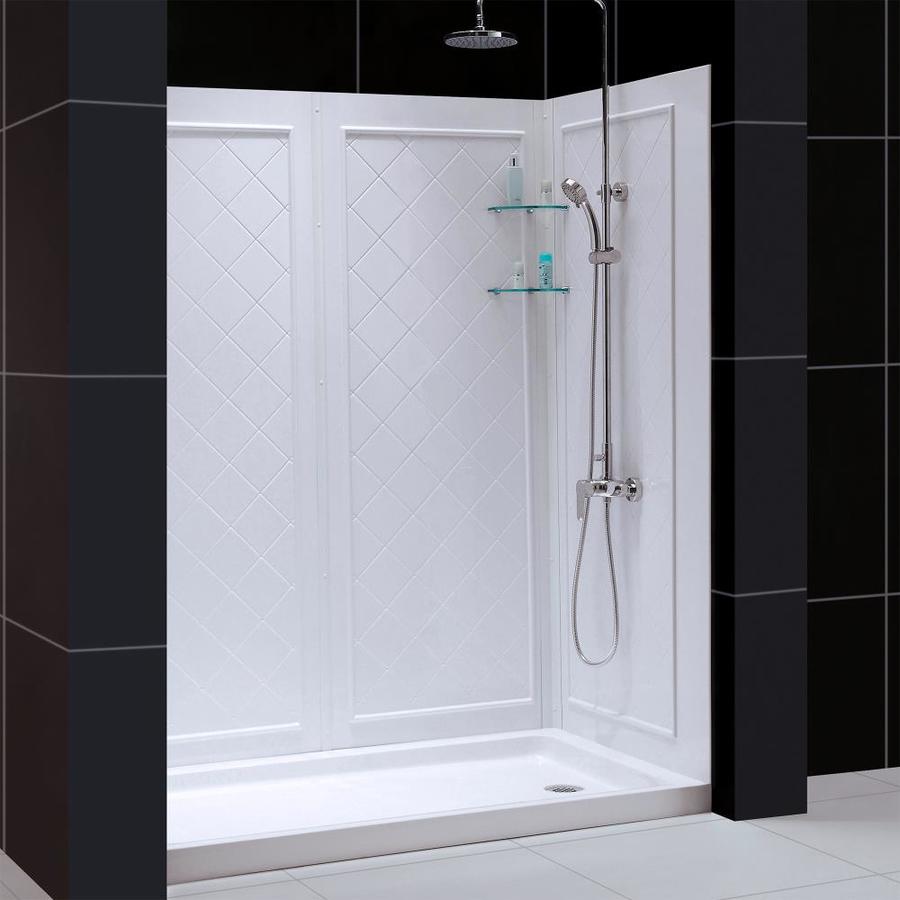 DreamLine QWALL5 White 2Piece Alcove Shower Kit 32in x 60