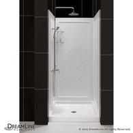 Shower Stalls Enclosures At Lowes Dreamline Qwall 5 White 2 Piece Alcove Shower Kit Common 36