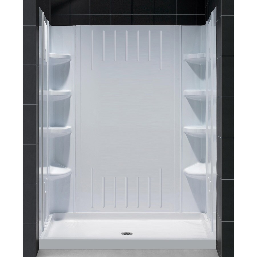 Dreamline Qwall 3 White 2 Piece Alcove Shower Kit Common 32 Dreamline Qwall 3 White 2 Piece Alcove Shower Kit Common 32