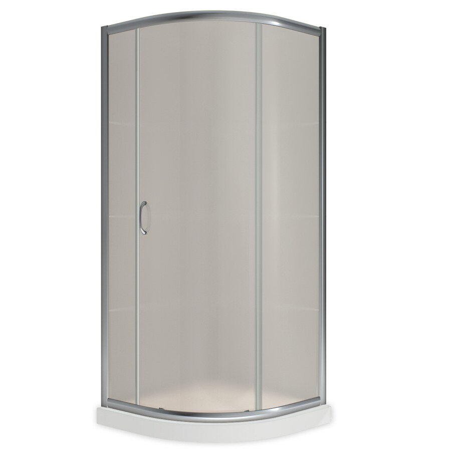 Dreamline Solo Chrome Acrylic Wall And Floor Round 3 Piece Dreamline Solo Chrome Acrylic Wall And Floor Round 3 Piece Corner Shower Kit Actual