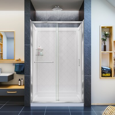Dreamline Infinity Z Chrome 3 Piece Alcove Shower Kit Common 36 Chrome 3 Piece Alcove Shower Kit