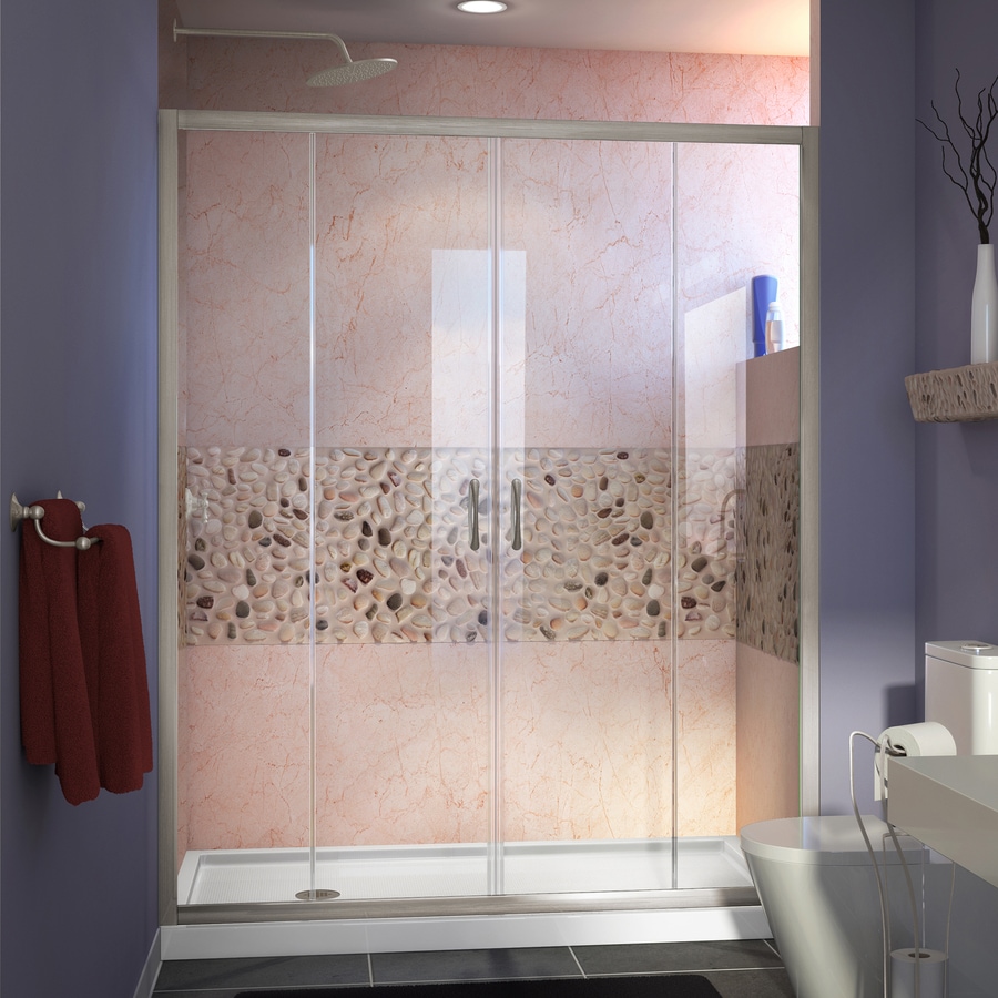 Dreamline Visions White 2 Piece 60 In X 34 In X 75 In Alcove Shower Kit In The Shower Stalls Enclosures Department At Lowes Com