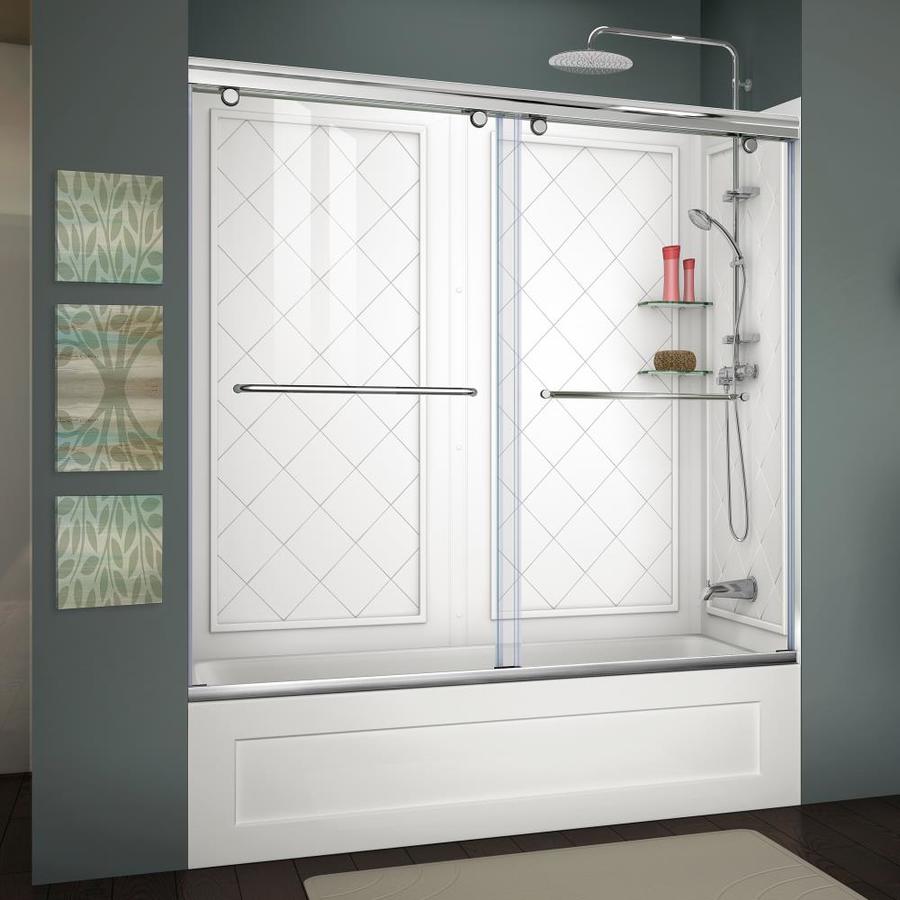 Shop DreamLine Charisma Chrome Acrylic Wall 2Piece Alcove Shower Kit