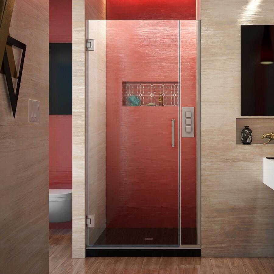 Dreamline Unidoor Plus 35 5 In To 36 In W Frameless Hinged Brushed