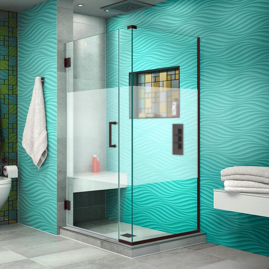 Dreamline Unidoor Plus 34 In To W Frameless Oil Rubbed Dreamline Unidoor Plus 34 In To W Frameless Oil Rubbed Bronze Hinged