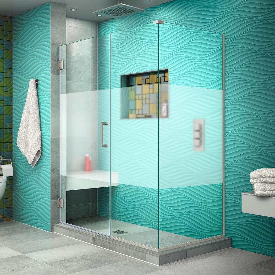 Write A Review About Dreamline Unidoor Plus 46 In To W Dreamline Unidoor Plus 46 In To W Frameless Brushed Nickel Hinged Shower