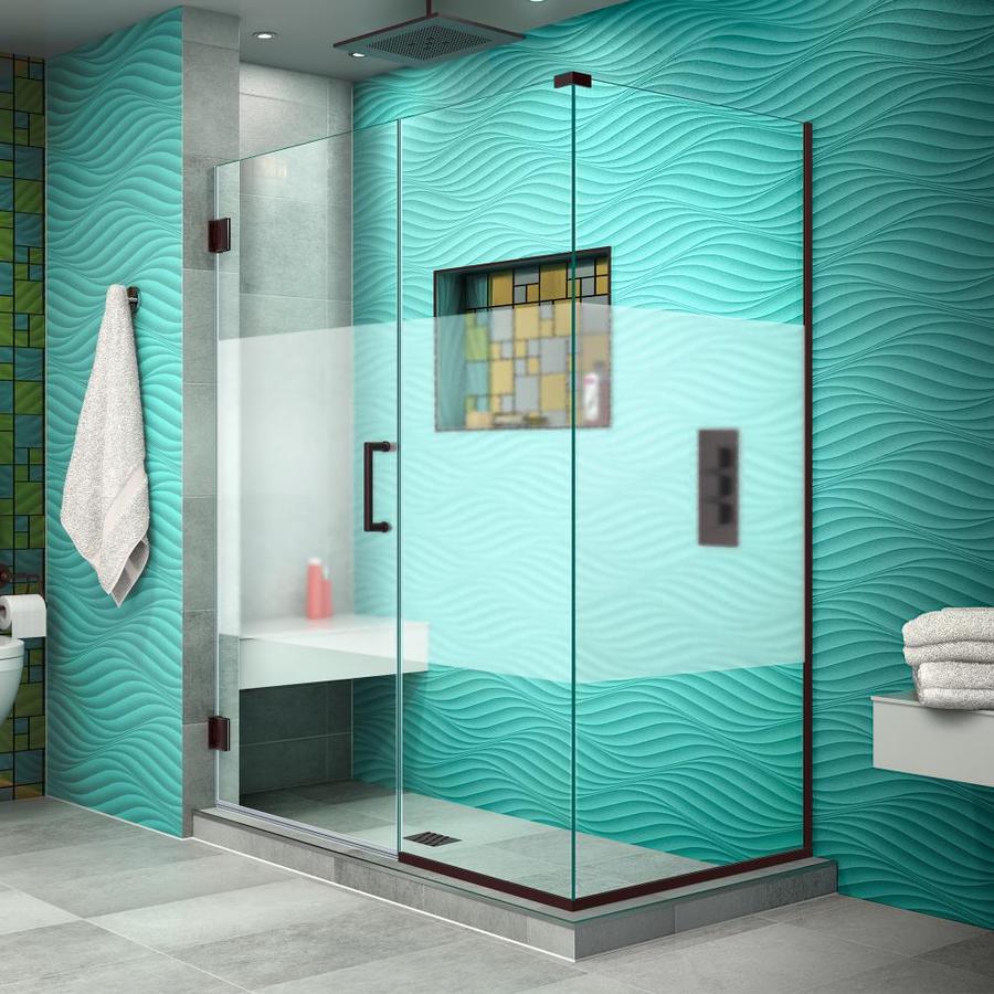 Dreamline Unidoor Plus 49 5000 In To Frameless Oil Dreamline Unidoor Plus 49 5000 In To Frameless Oil Rubbed Bronze Hinged Shower