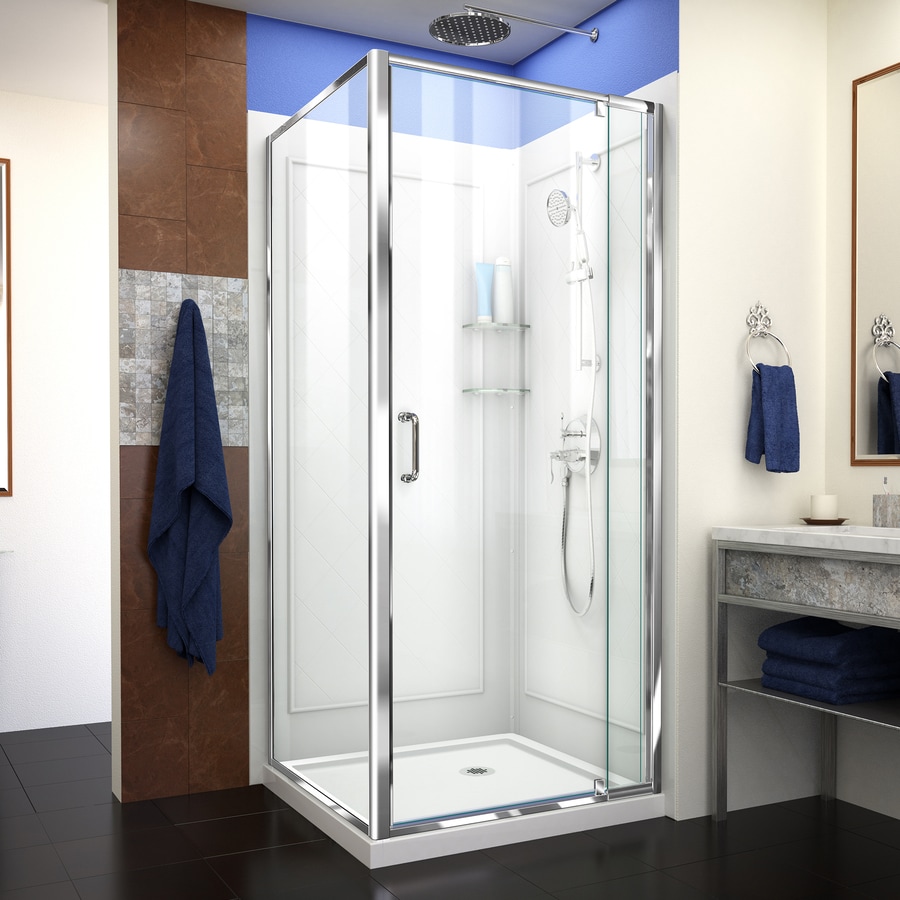 Dreamline Flex Hardware Chrome 7675 In X 32 In X 32 In 3 Piece Square Corner Shower Kit In The