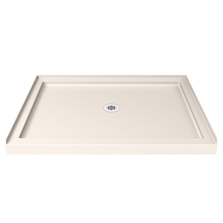 DreamLine SlimLine Biscuit Acrylic Shower Base 36in W x 48in L with Center Drain in the Shower