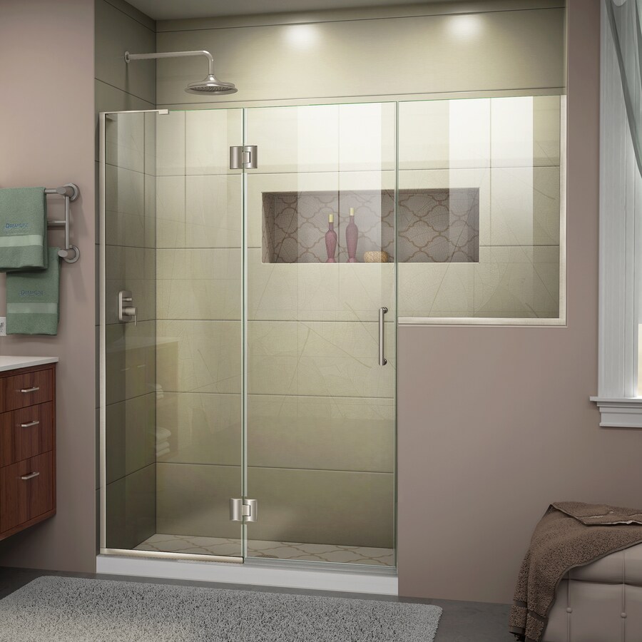 Dreamline Unidoor X 71 In To 71 5 In W Frameless Hinged Brushed