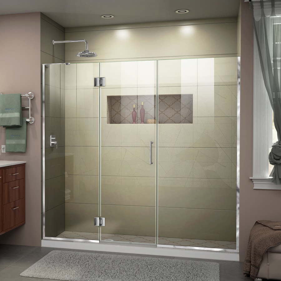 Dreamline Unidoor X 63 5 In To 64 In W Frameless Hinged Chrome