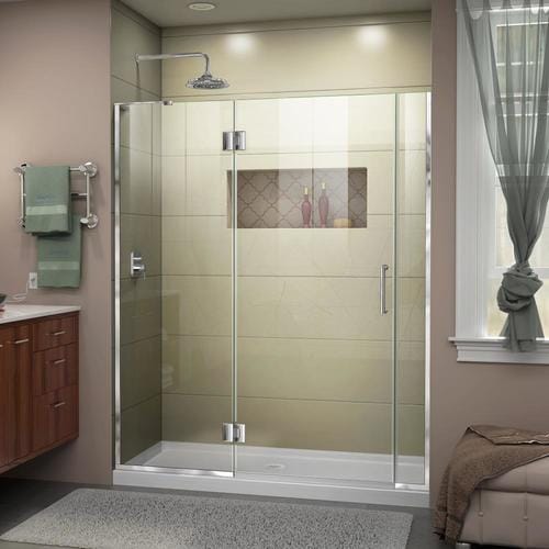 DreamLine Unidoor-X 72-in H x 56-in to 56.5-in W Frameless Hinged ...