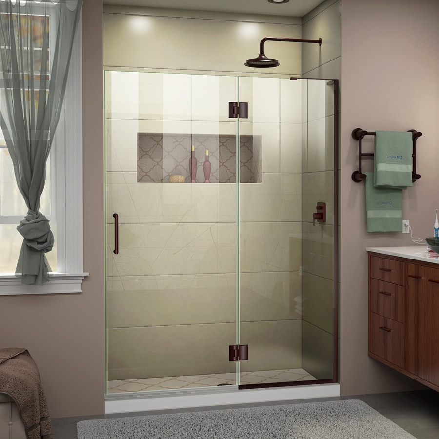 DreamLine Unidoor X 50 In To 50 In W Frameless Hinged Oil Rubbed Bronze   849388032285 