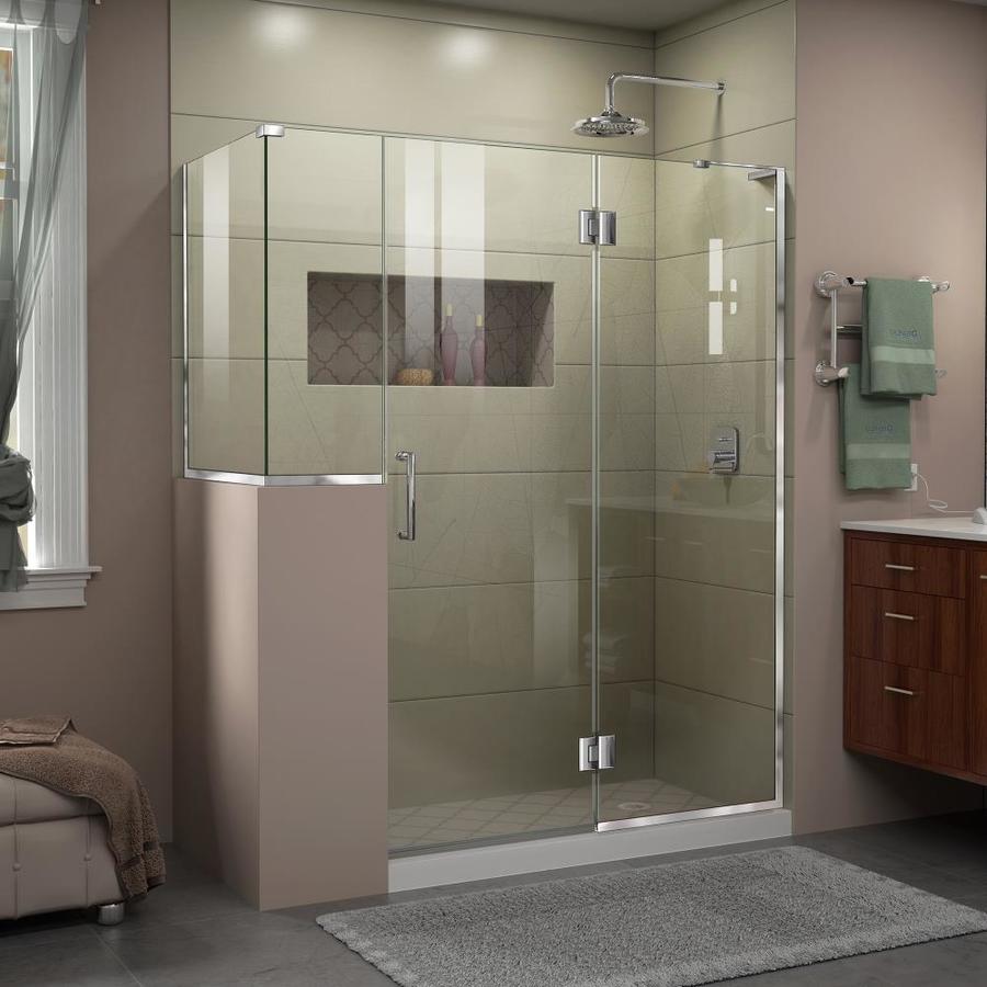 DreamLine Unidoor-X 60-in To 60-in W Frameless Chrome Hinged Shower ...