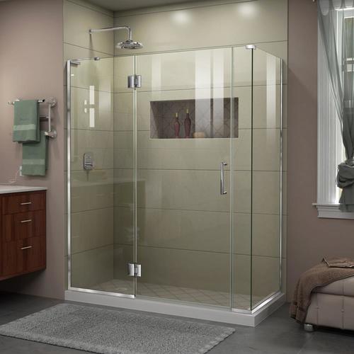 Dreamline Unidoor X 58 In To 58 In W Frameless Hinged Chrome