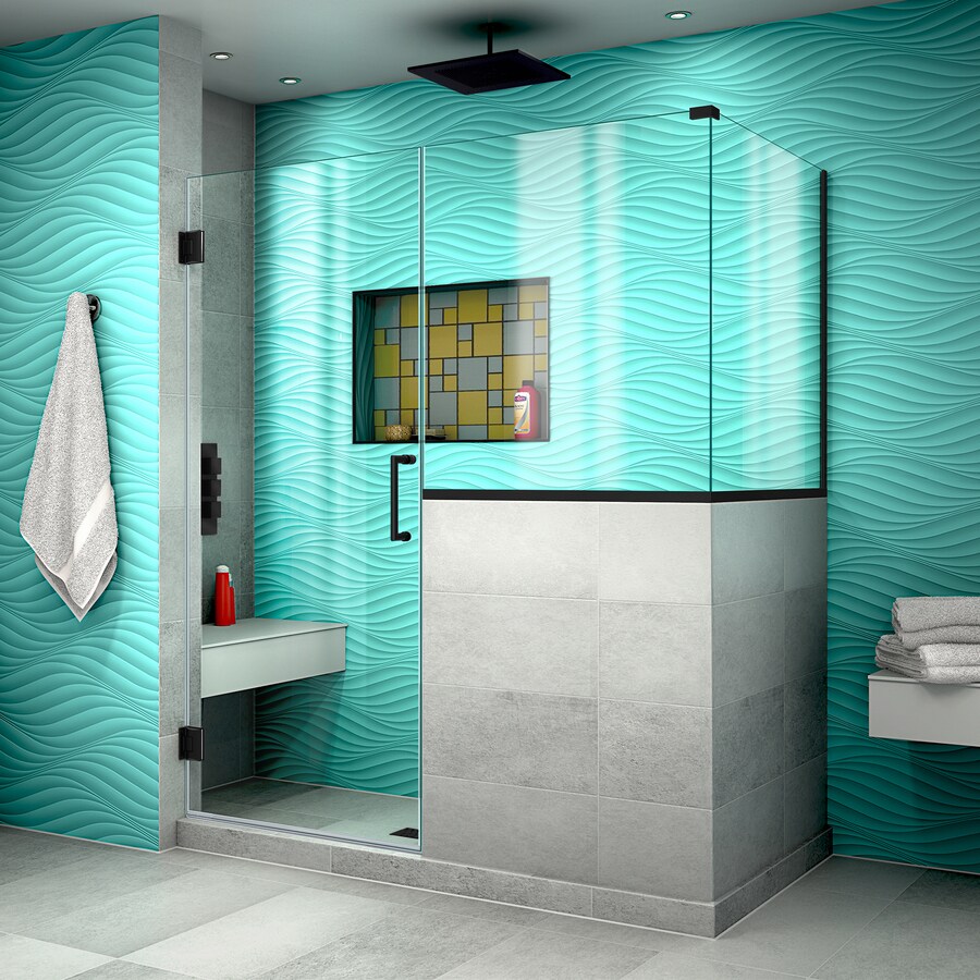 Dreamline Unidoor Plus 54 In To 54 In W Frameless Hinged Satin