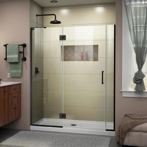 black frame shower door