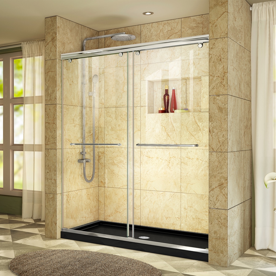 DreamLine Charisma Chrome 2-Piece Alcove Shower Kit (Common: 60-in X 32 ...