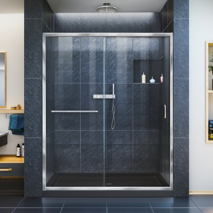 Dreamline Infinity Z Hardware Chrome Base Color Black 2 Piece Dreamline Infinity Z Hardware Chrome Base Color Black 2 Piece Alcove Shower Kit Common 60 In X 30 Actual