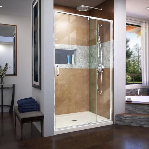 DreamLine Flex Base Color: Biscuit 2-Piece Alcove Shower Kit (Common