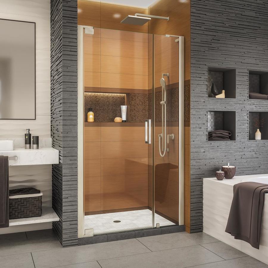 Dreamline Elegance Ls 44 In To 46 W Frameless Brushed Nickel Dreamline Elegance Ls 44 In To 46 W Frameless Brushed Nickel Pivot Shower Door