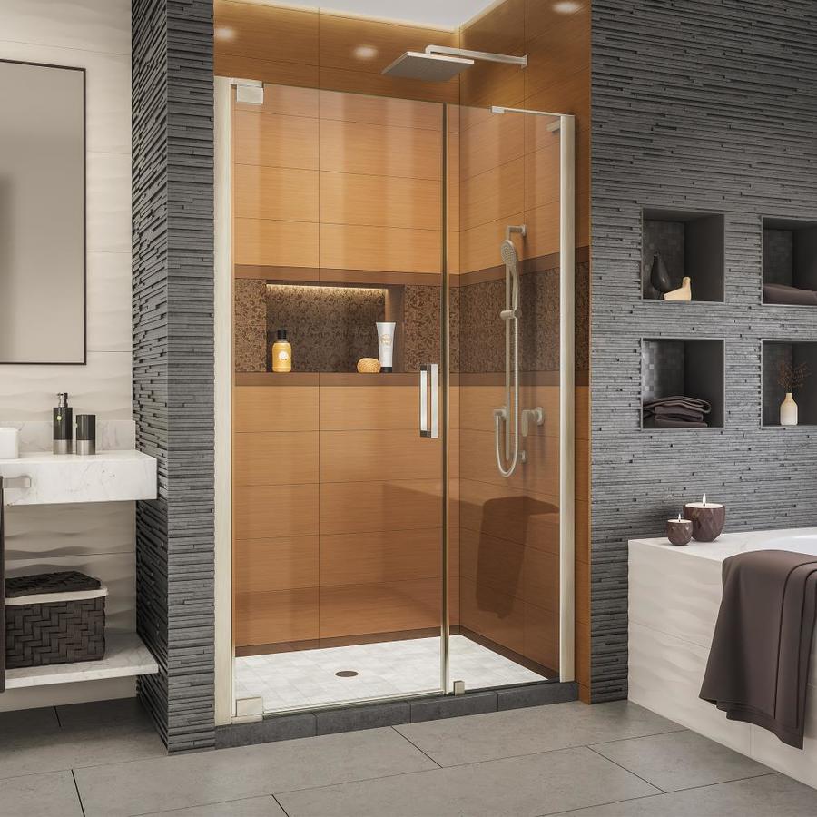 Dreamline Elegance Ls 50 In To 52 W Frameless Brushed Nickel Dreamline Elegance Ls 50 In To 52 W Frameless Brushed Nickel Pivot Shower Door