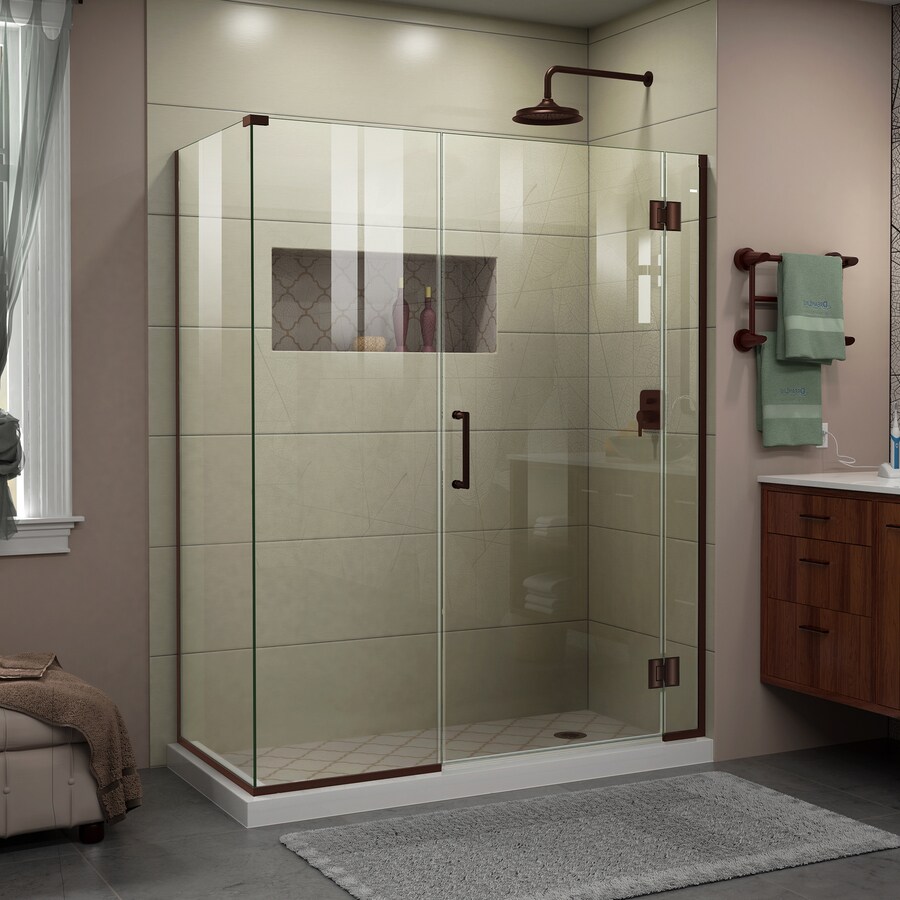 Dreamline Unidoor X 52 In To 52 In W Frameless Hinged Oil Rubbed