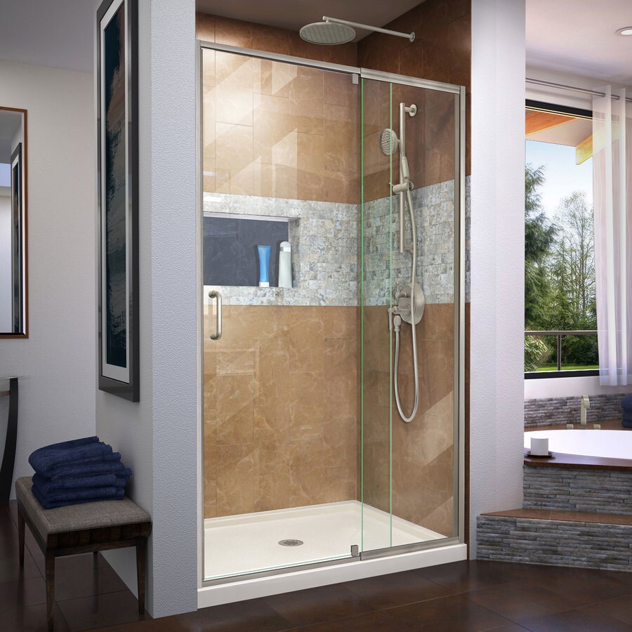 Sterling Ensemble White 4 Piece 42 In X 34 In X 76 In Alcove Shower Kit In The Alcove Shower Kits Department At Lowes Com