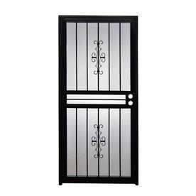 Gatehouse Resolute Black Steel Recessed Mount Single Door Security