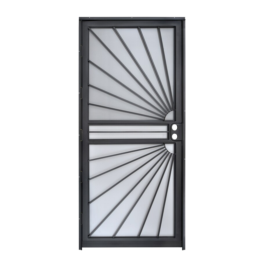 security screen door with mail slot