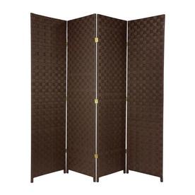 Outdoor Privacy Screens At Lowes Oriental Furniture 70 In W X 71 H Dark Brown Vinyl Polyresin