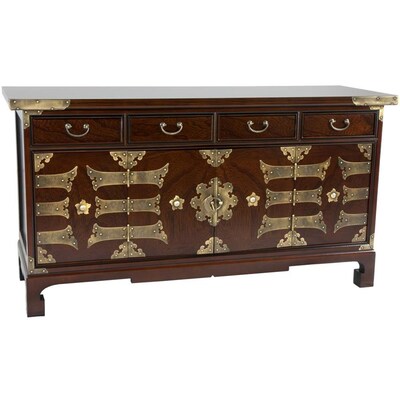 Red Lantern Oriental Furniture Brown Asian Console Table At Lowes Com