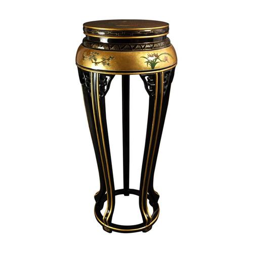 Oriental Furniture 36in Black/Gold Indoor Novelty Wood