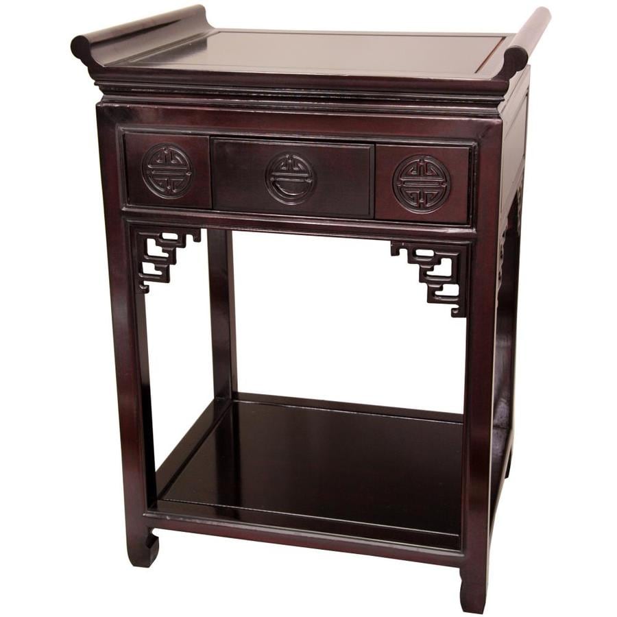 Red Lantern Oriental Furniture Rosewood Wood End Table At Lowes Com