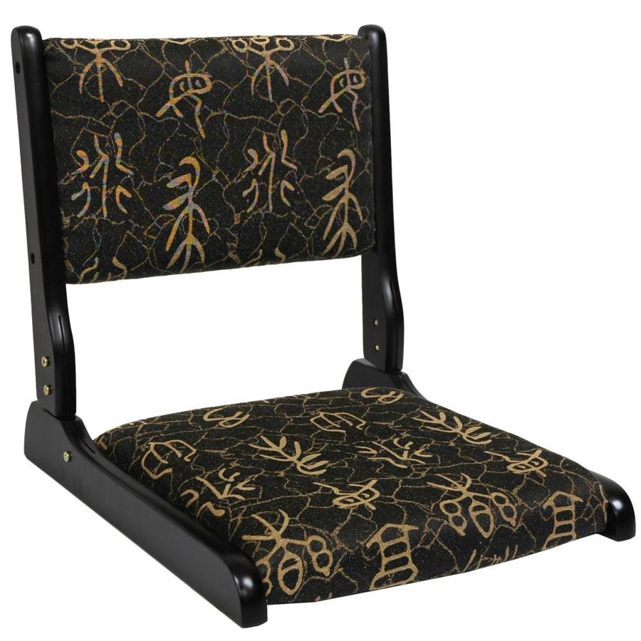 Red Lantern Tatami Meditation Asian Black Blend Accent Chair