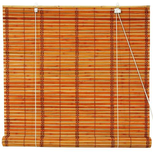 Oriental Furniture Mahogany Bamboo Room Darkening Horizontal Blinds