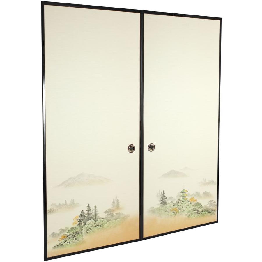 Red Lantern 6 3 4 Ft Tall Autumn Landscape Sumac Sliding Door At