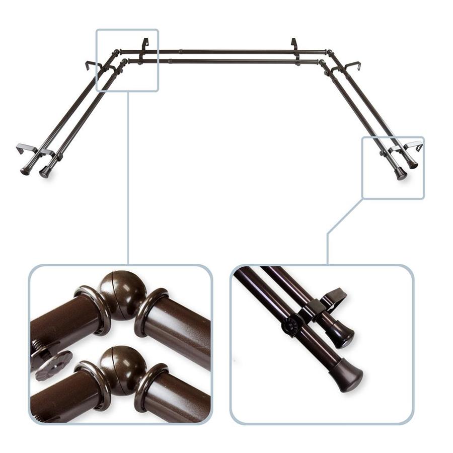 Bay Window Curtain Rod Curtain Rods Hardware At Lowes Com   849657028834 