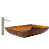 VIGO Russet Glass 18-in Red/Brown Bathroom Sink/Basin Set With Niko Faucet And Rectangular Vessel | Canadian Tire - View #3