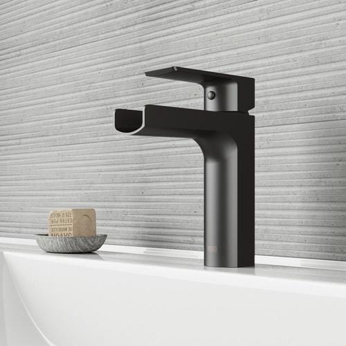 Vigo Ileana Matte Black 1 Handle Single Hole Watersense Bathroom