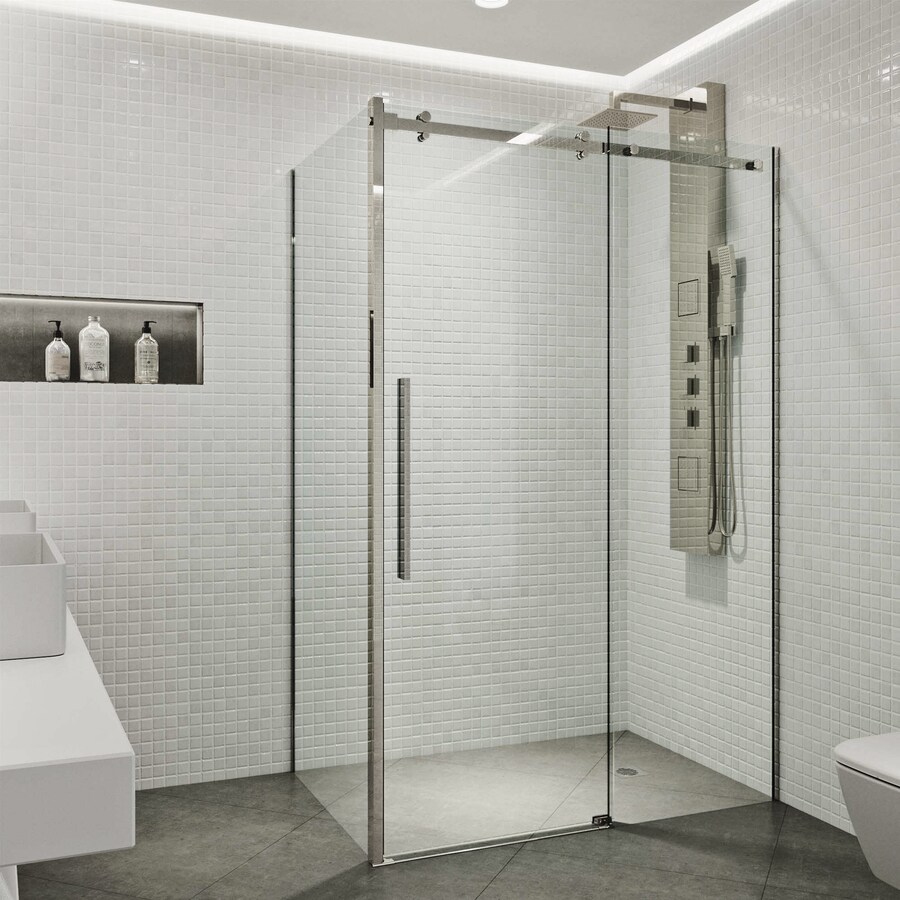 Vigo Alameda 32 In To 32 In W Frameless Bypass Sliding Stainless