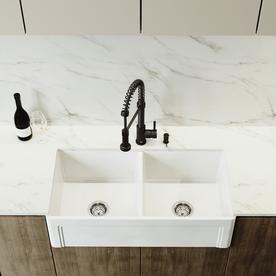 Matte Stone Farmhouse Kitchen Sinks At Lowes Com