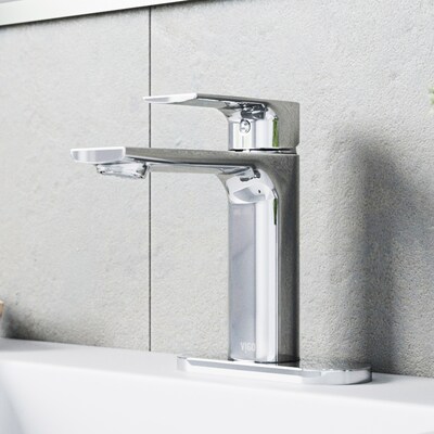 Vigo Davidson Chrome 1 Handle Single Hole Watersense Bathroom Sink