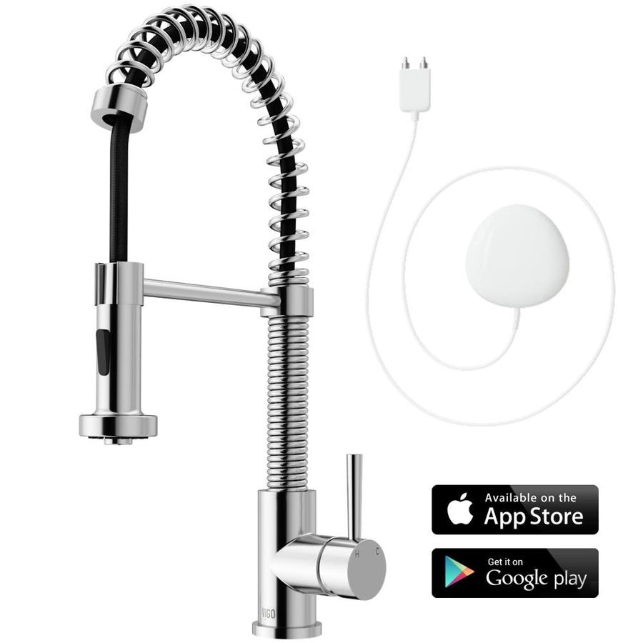 Vigo Edison Chrome 1 Handle Deck Mount Pull Down Kitchen Faucet At