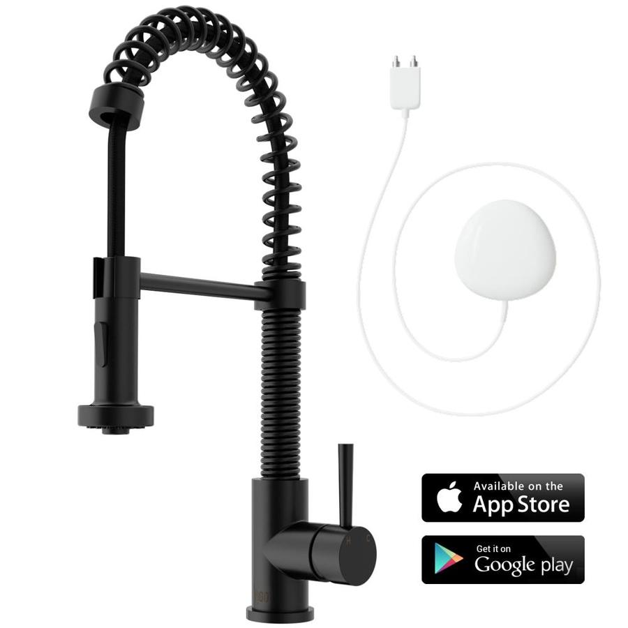 Edison Single Handle Pull Down Spray Kitchen Faucet Matte Black