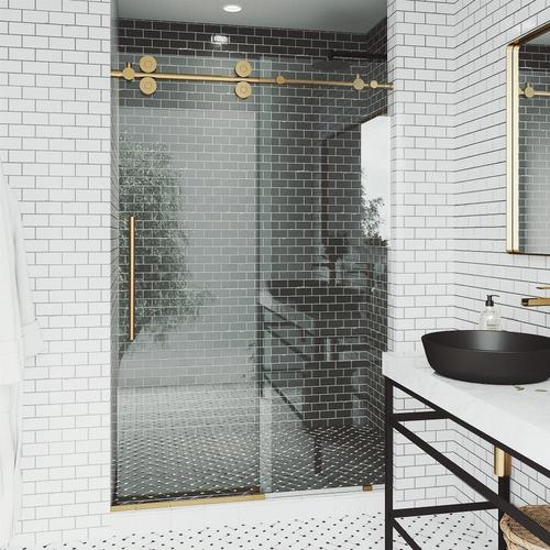 Vigo Elan 74 In H X 56 To 60 W Frameless Bypass Sliding Matte Gold Shower Door Clear Glass The Doors Department At Com - Vigo 60 Inch Clear Glass Frameless Sliding Shower Door Vigo Elan 74 In H X 56 To 60 W Frameless Bypass Sliding Matte Gold Shower Door Clear Glass The Doors Department At Com - Vigo 60 Inch Clear Glass Frameless Sliding Shower Door