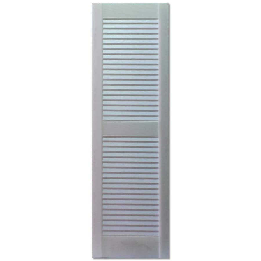 Shop Custom Shutters Llc 2 Pack Paintable Louvered Vinyl Exterior   849989000348 